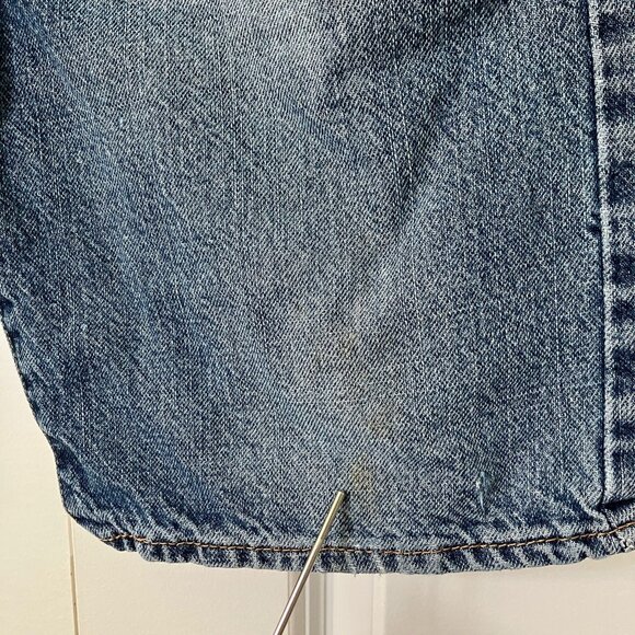 Levi's 505 Denim Shorts Mens 34 Walking Bermuda Distressed Jean - Picture 5 of 15